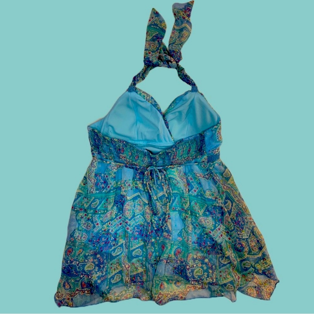 Y2K babydoll halter top